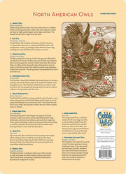 Cobble Hill North American Owl 35 Piece Tray Puzzle
back of puzzle with owl identification and info