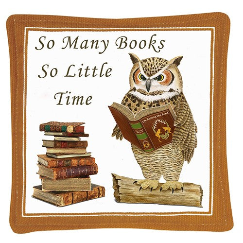 Spiced Mug Mat - So Many Books Owl