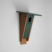 Peterson Blue Bird House - Turf Green and Cedar side view