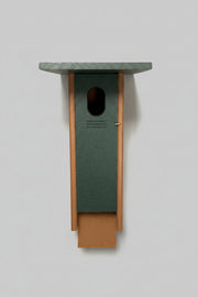 Peterson Bluebird House - Turf Green and Cedar front view