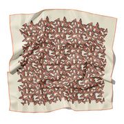 Silk Brown Butterfly Scarf - Painted Lady