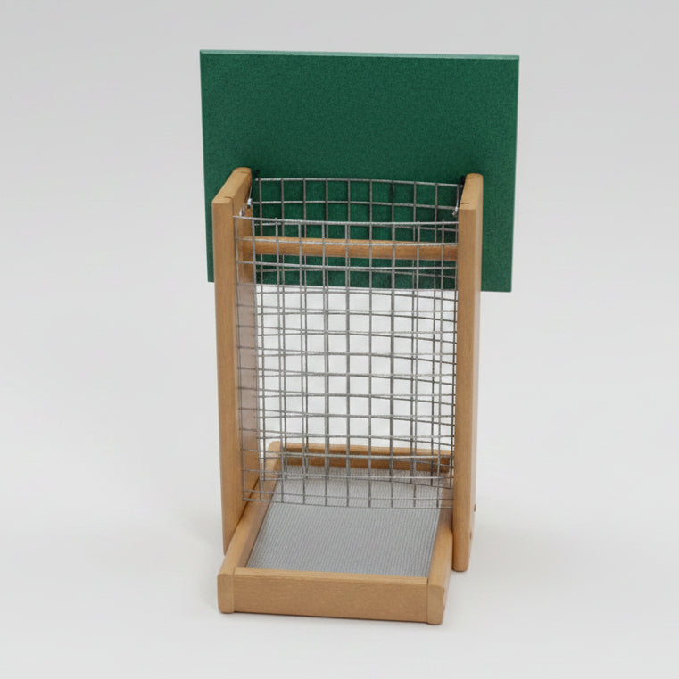 Peanut Feeder for Whole Peanuts - tan with green roof