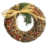 Cylinder Seed Cake Holder with Top - Classic Pecan Wreath