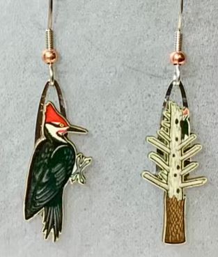 Pileated Woodpecker Earrings