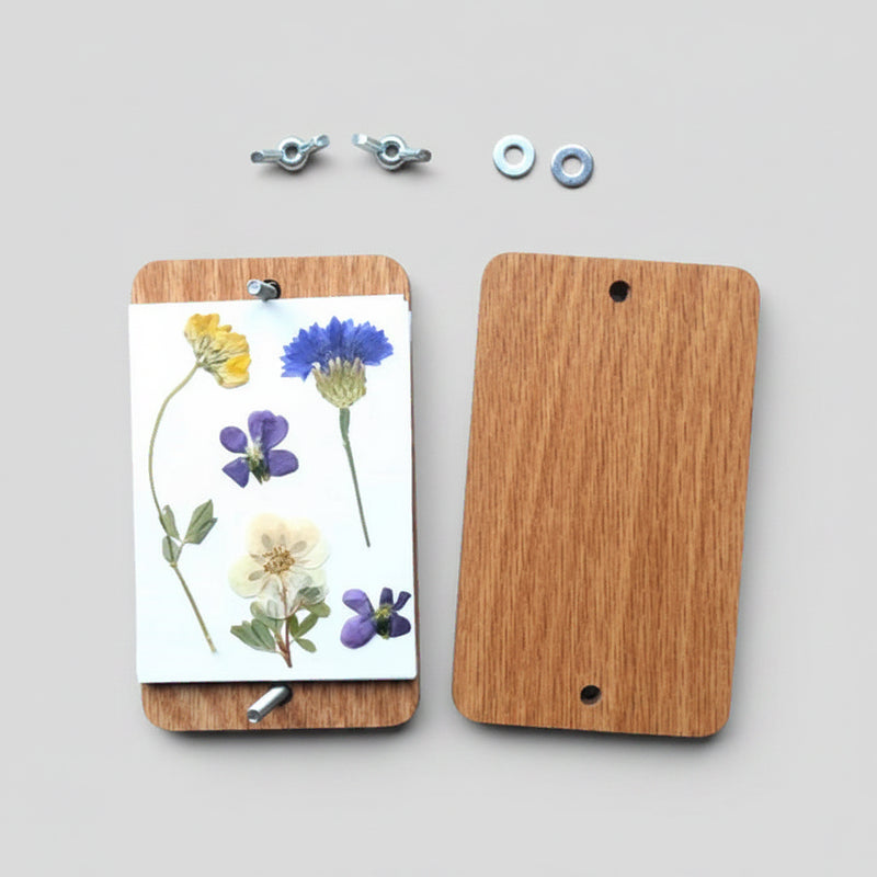 Hardwood Pocket Flower Press Kit - interior with hardware
