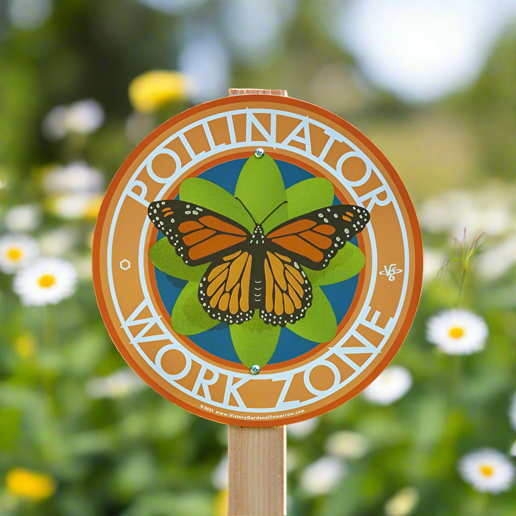 Garden Sign - Butterfly's Pollinator Work Zone — Nature Niche