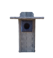 Recycled Plastic Bluebird House with Predator Guard - Marble Gray/Navy