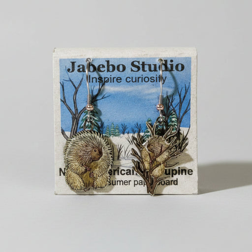 Porcupine Earrings with packaging