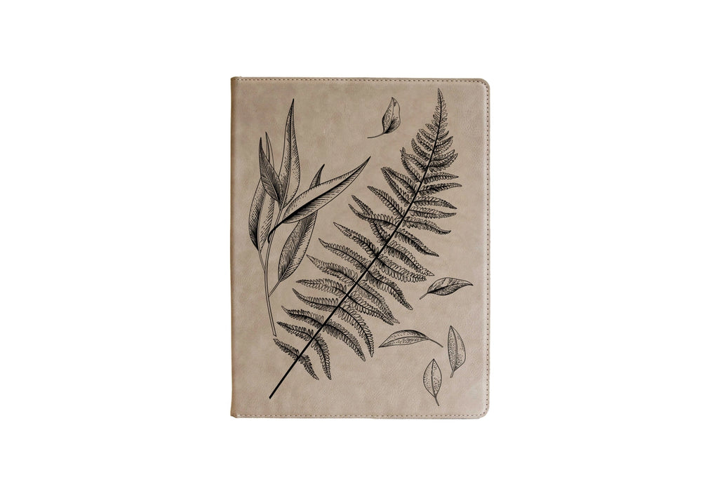 Nature Lover's Gift Bundle - Collecting and Sharing - Portfolio Notebook - Fern - Faux Leather