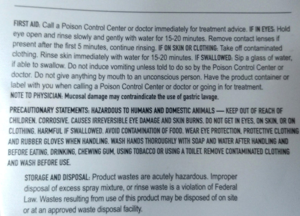 Birds Choice Bird Feeder and Bird House Cleaner 32 oz. - Precautionary Statement and first aid
