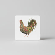 Dolomite Coaster Set - Provencal Floral Rooster and Bee - Floral rooster