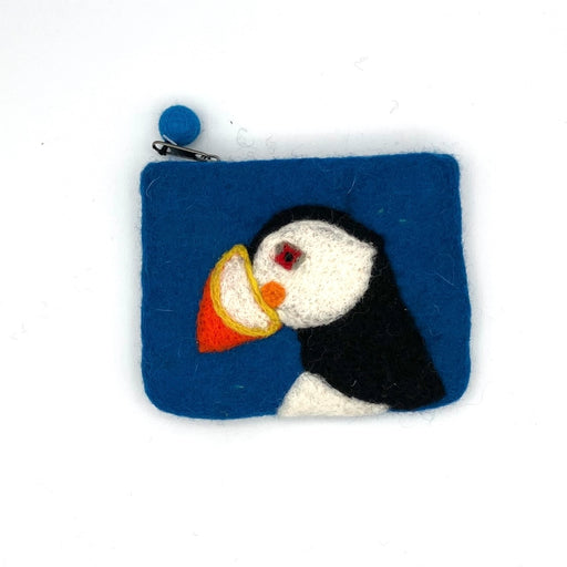 Bird Felt Coin Purse - Puffin