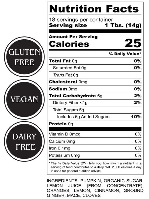 Pumpkin Butter - ingredient and nutrition information