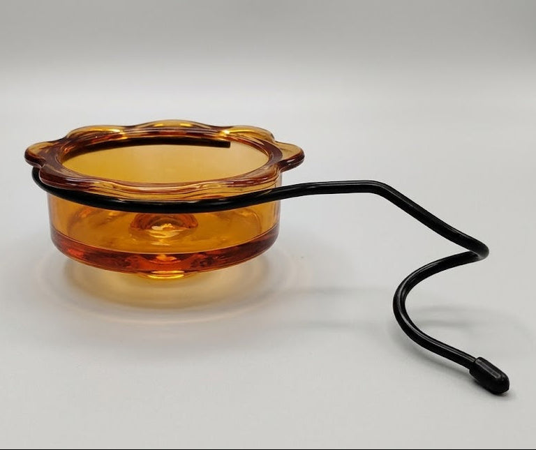Orange Glass Quick Connect Dish for Orioles