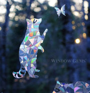 Raccoon and butterfly Window Clings