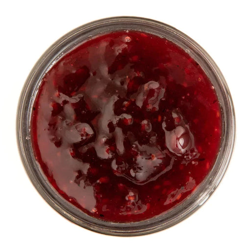 Raspberry with Wild Bergamot Botanical Jam closeup