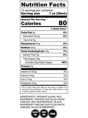 Raspberry Shrub - Ingredients and Nutrition 