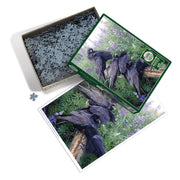 Raven Rendezvous 1000pc Puzzle
puzzle pieces in the box with the image of the puzzle on the side again a white background