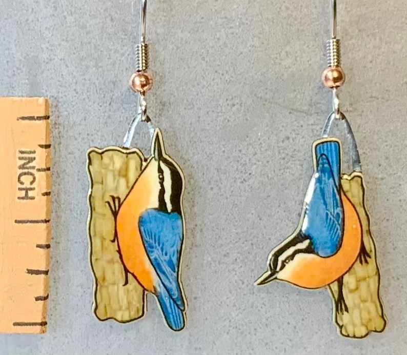 Red-Breasted Nuthatch Earrings