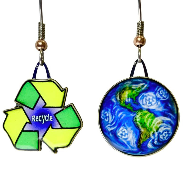 Reduce, Reuse, Recycle Earrings