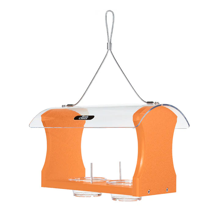 Recycled Oriole Bird Feeder for Oranges and Jelly