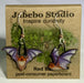 Red Bat Earrings with packaging