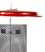 Magnet Mesh Hanging Bird Feeder for Sunflower in Red - closeup