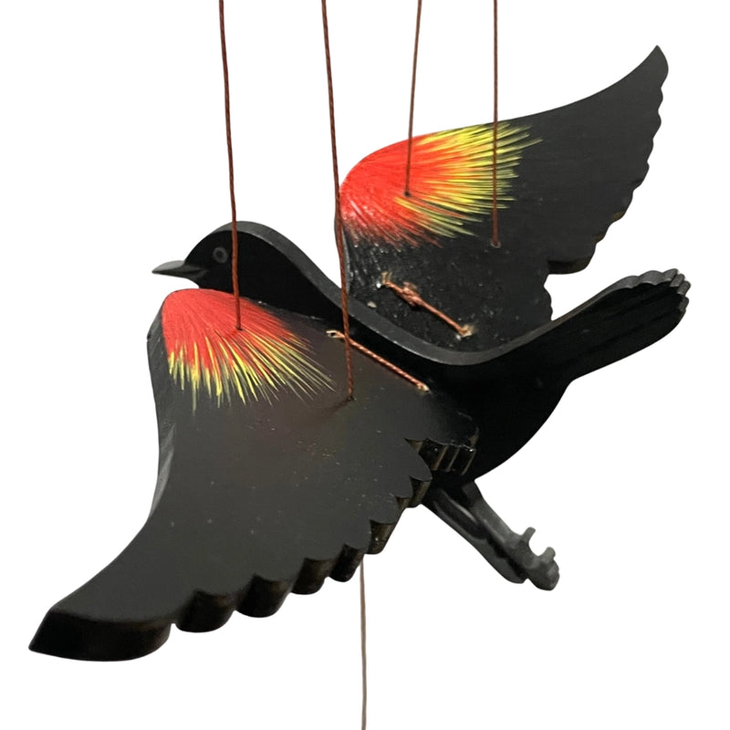 Red Winged Black Bird Flying Mobile