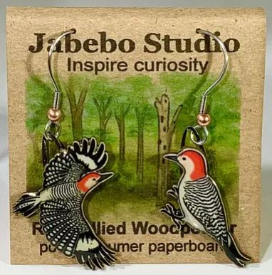 Red Bellied Woodpecker Earrings