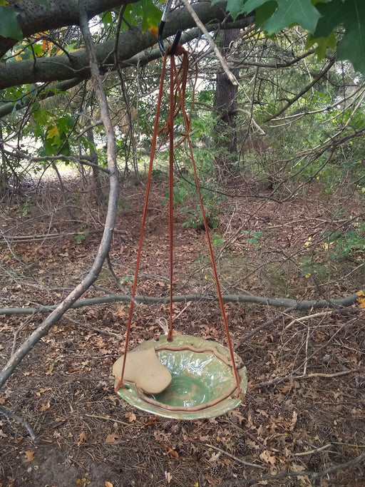 Hanging Bird Bath - Redbud Leaf Bowl 