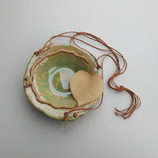Hanging Bird Bath - Redbud Leaf Bowl