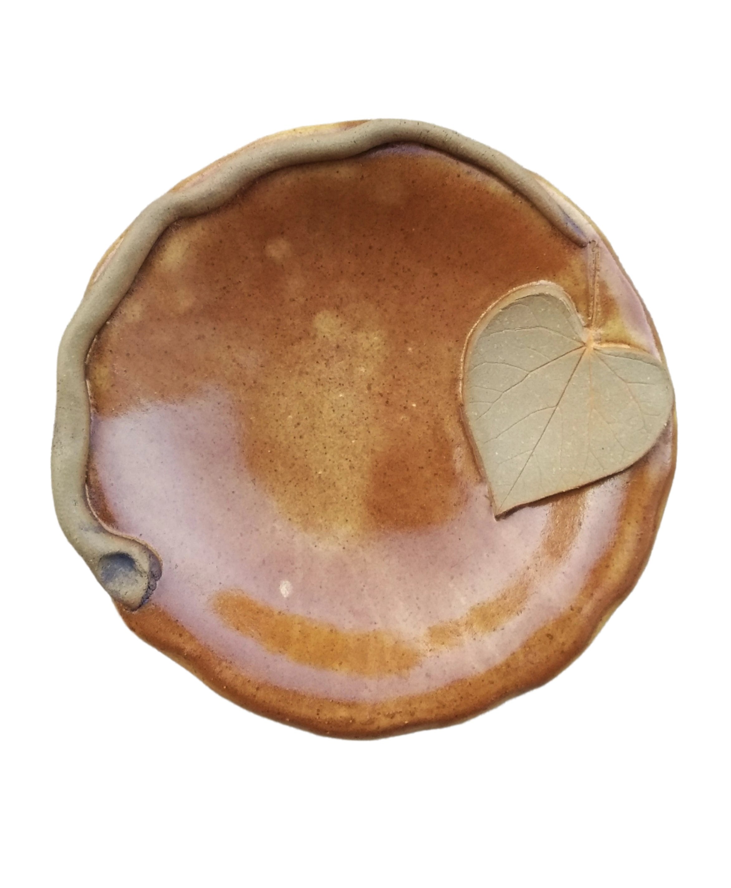 Stoneware Small Leaf Bug Bowl - Eastern Redbud - Thumbnail 4