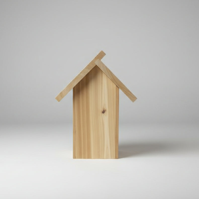 Bluebird Nest Box with Peaked Roof - Western Red Cedar