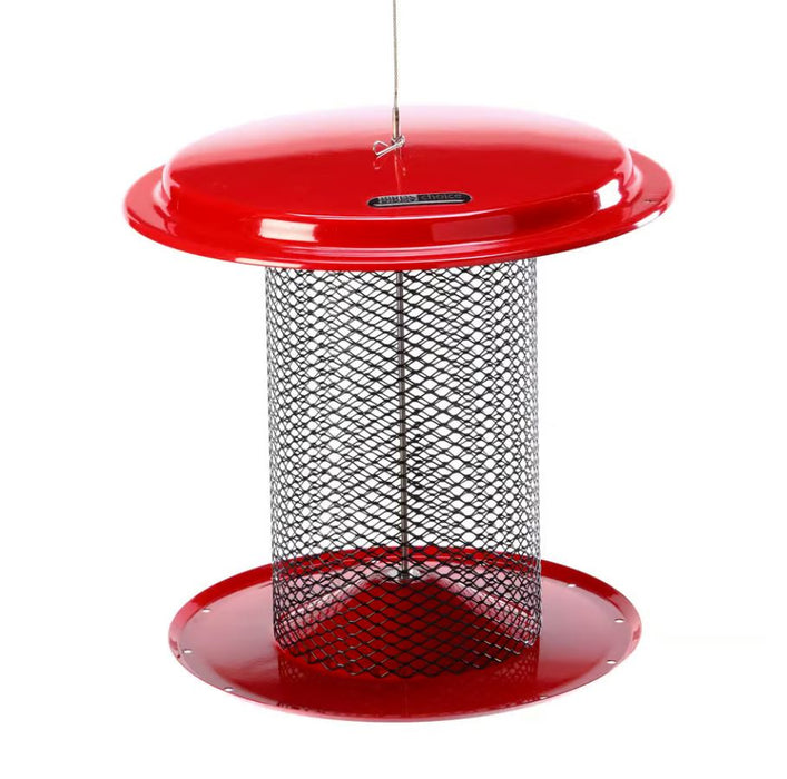 Magnet Mesh Hanging Bird Feeder for Sunflower in Red