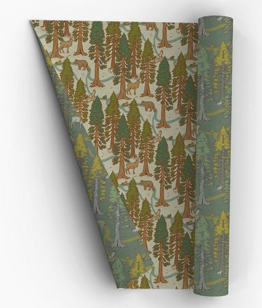 Recyclable Gift Wrap / Double-Sided Wrapping Paper: Redwoods