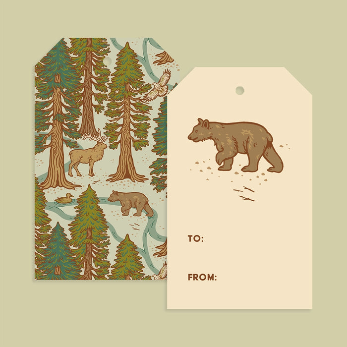 Gift Tag Set of 8: Redwoods