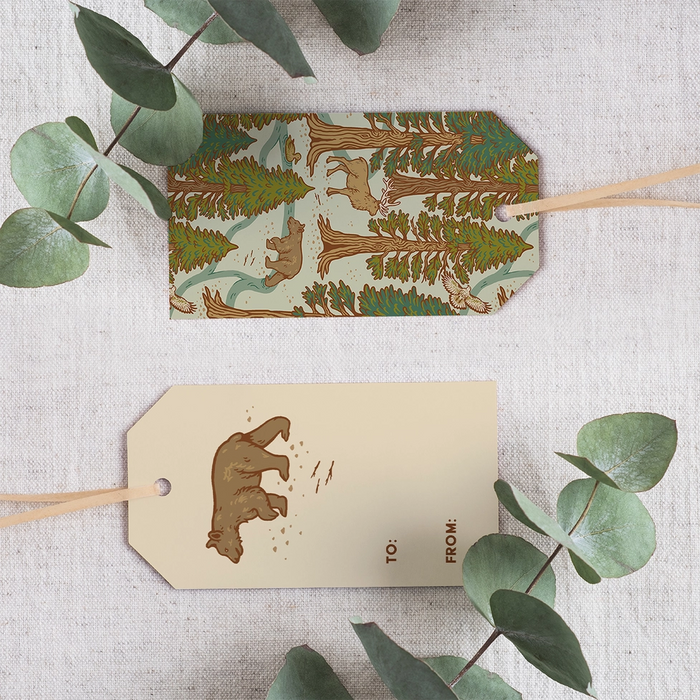 Gift Tag Set of 8: Redwoods