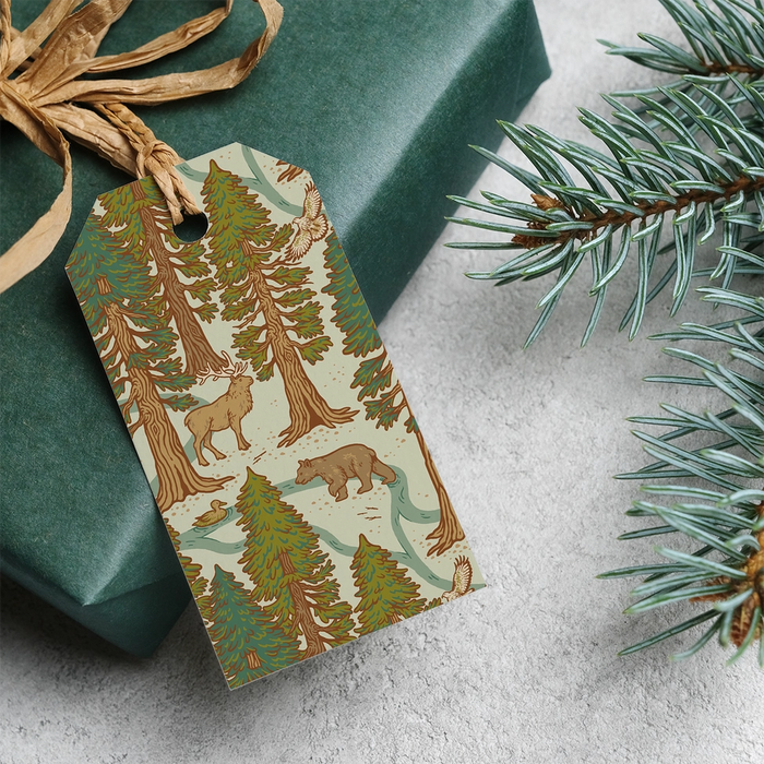 Gift Tag Set of 8: Redwoods