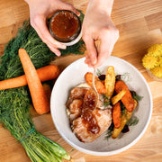 Rhubarb with Dandelion & Honey Botanical Jam
glaze for meat and vegetables