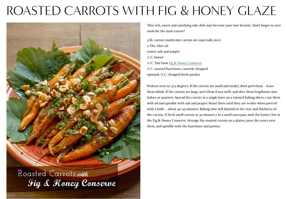 roasted carrots with fig & honey glaze recipe