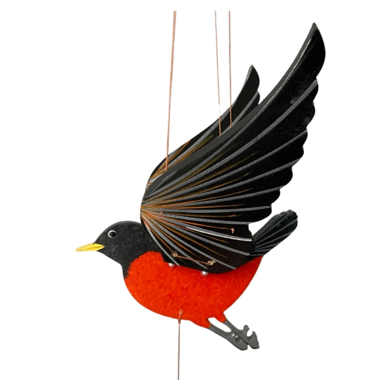 American Robin Bird Flying Mobile