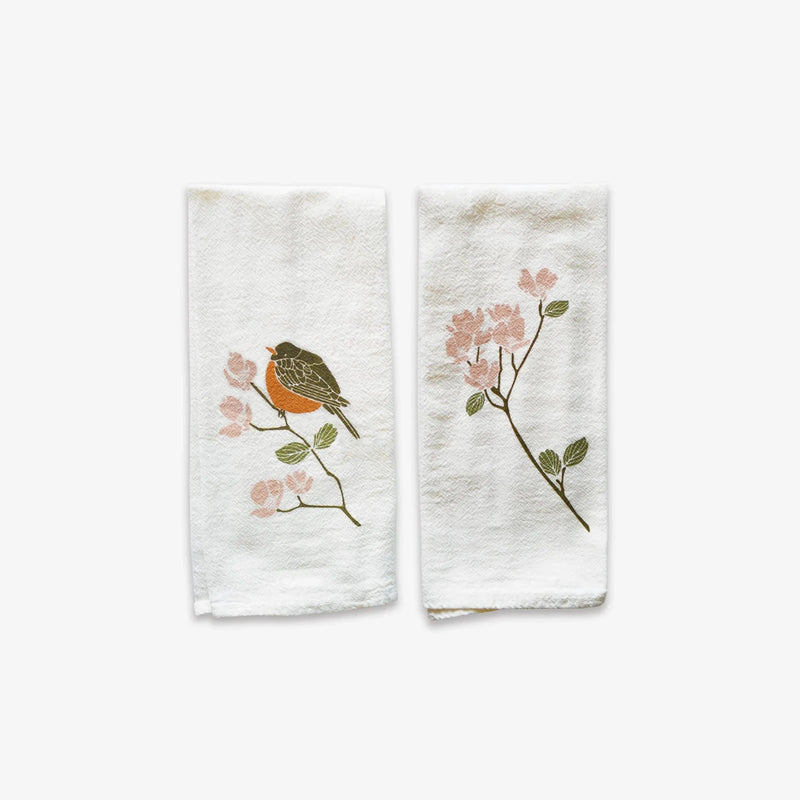 Robin and Dogwood Napkin Set of 4