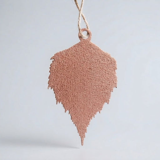 Paper Birch Leaf Ornament - rust tone