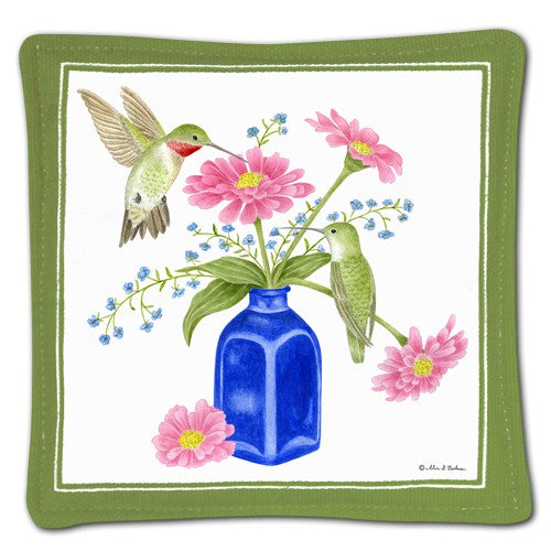 Spiced Mug Mat - Hummingbirds and Zinnias