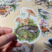 Vinyl Sticker - Spotted Salamander with Blusher Mushrooms