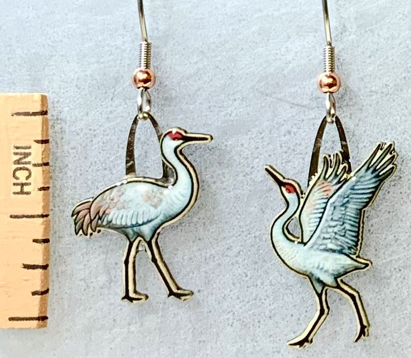 Sandhill Crane Earrings