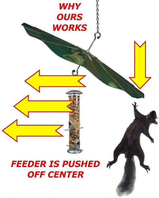 Hanging Disk Squirrel Baffle - Green 