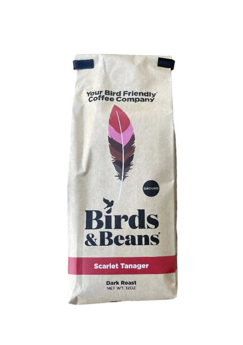 Bird Friendly Fair Trade Organic Coffee - Scarlet Tanager Dark Roast 12 oz