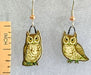 Screech Owl (Red) Earrings