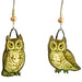 Screech Owl (Red) Earrings